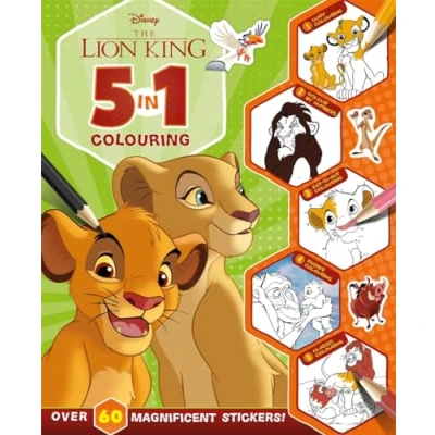 Abbildung von Disney The Lion King: 5 in 1 Colouring (With dot to dot, colour by numbers, copy colouring, and more!)