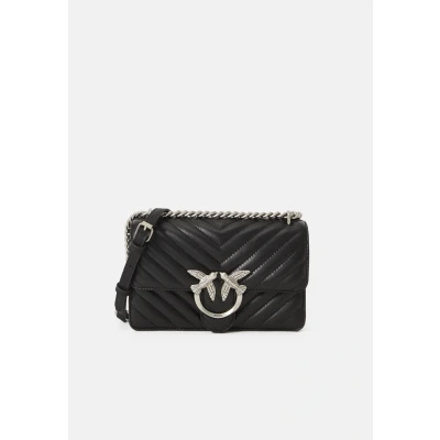 Abbildung von Pinko LOVE One MINI Umhängetasche, Damen, Größe: Size, Nero/old silver
