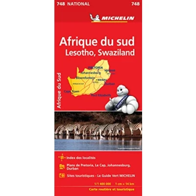 Abbildung von Michelin Südafrika: Straßen und Tourismuskarte (MICHELIN Nationalkarten)