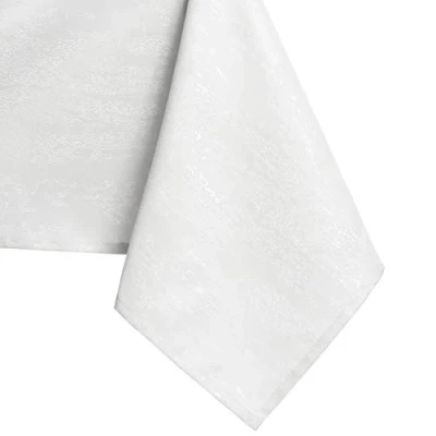 Abbildung von AmeliaHome Tischdecke 150x350 cm Tischtuch Tafeldecke Fleckschutz Lotuseffekt Abwaschbar Wasserabweisend Ornament Vesta weiß