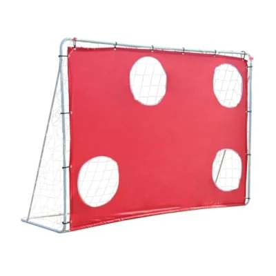 Abbildung von FUNJEPE 3 in 1 Fußballtor Zielscheibe aus Stahl, 210 cm x 1,5 m, für Outdoor /Gartentraining, mit verrottungsfestem Fußballnetz,