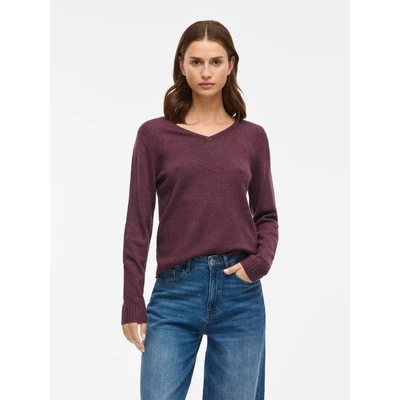 Abbildung von Vila V Ausschnitt Pullover »VIRIL NECK L/S KNIT TOP NOOS«
