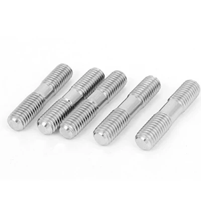 Abbildung von sourcing map M8 x 40mm Doppelendschraube A2 Edelstahl Doppelendgewindebolzen (5er Pack)