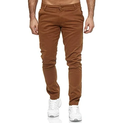 Abbildung von Elara Herren Chino Hose Slim Fit Stretch Chunkyrayan MEL009 Camel 38/34