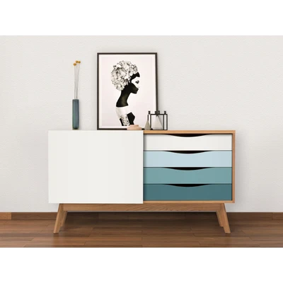 Abbildung von Woodman Sideboard »Hilla«, Kommode im angesagten skandinavischen Look, Breite 130 cm