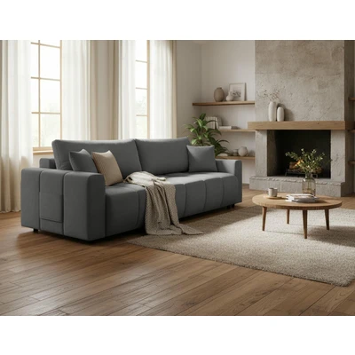 Abbildung von OTTO home Schlafsofa "YLVAA 3-Sitzer, 239 cm - OTTO. Verlässliche Qualität." Schlaffunktion (132/198), Bettkasten, Feinstruktur-Bezug