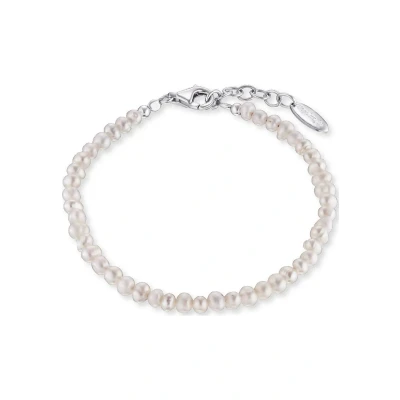Abbildung von Engelsrufer Damen Armband aus Süßwasserperlen, 925er Sterlingsilber mit rhodiniertem Verschluss, Länge 18 cm + 2 cm, verstellbar, elegantes Schmuckstück
