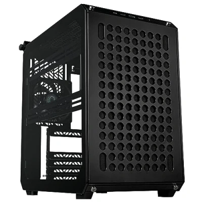 Abbildung von Cooler Master Qube 500 Flatpack ATX PC Gehäuse, vollständig modular, inkl. 1x 120 mm SF Lüfter &amp; vertikalen Grafikkartenhalter, unterstützt EATX Motherboard 2 x 280mm Radiatoren Schwarz