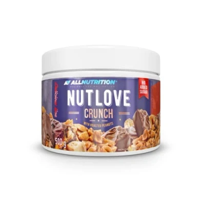 Abbildung von ALLNUTRITION Nutlove Crunch Chocolate Spread Aufstrich ohne Zucker Zuckerfreie Nuss Creme Vollmilchschokolade &amp; Gerösteten Erdnüssen Süssigkeiten Brotaufstrich 500g