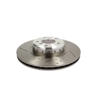 Abbildung von TRW DF6606S Bremsscheibe 345 24 5 120 geschlitzt/gelocht, Verbundbremsscheibe hochgekohlt BMW: 3 Saloon, Touring, 4 Gran Coupe