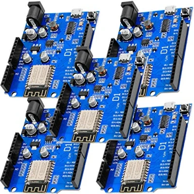 Abbildung von AZDelivery 5 x D1 Board NodeMCU ESP8266MOD 12F WiFi WLAN Modul kompatibel mit Arduino inklusive E Book!