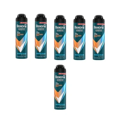 Abbildung von 6x Rexona Men Nonstop Protection Deospray Thermo Fresh Anti Transpirant mit 72 Stunden Schutz vor Schweiß und Körpergeruch 150 ml