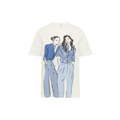 Abbildung von s.Oliver MIT Front Tshirt print, Damen, Größe: 40, Creme
