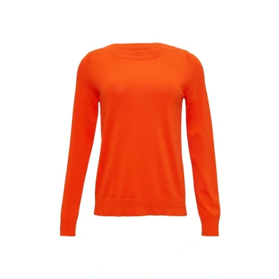 Abbildung von s.Oliver MIT Ubootausschnitt Strickpullover, Damen, Größe: 38, Orange