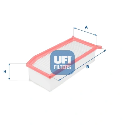 Abbildung von UFI Filters, Luftfilter 30.547.00, Ersatz Luftfilter, Passend für Autos, Anwendbar auf verschiedene Modelle von Dacia und Renault