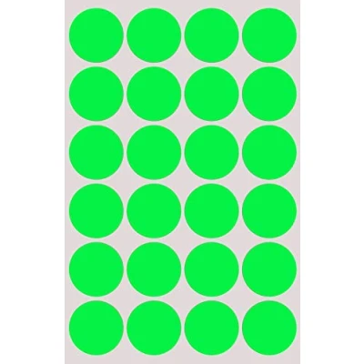 Abbildung von Klebepunkte Neon Grün 25 mm runde Etiketten 2,5 cm Sticker 360 Stück von Royal Green