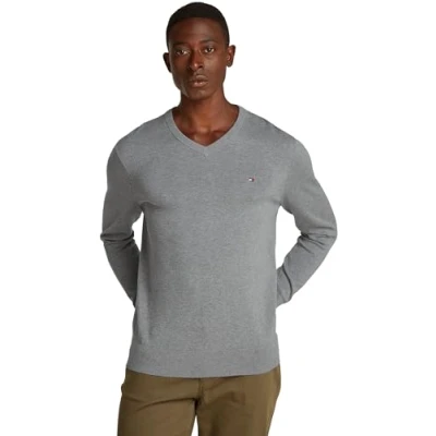 Abbildung von Tommy Hilfiger Strickpullover »ESSENTIAL COTTON V NECK«