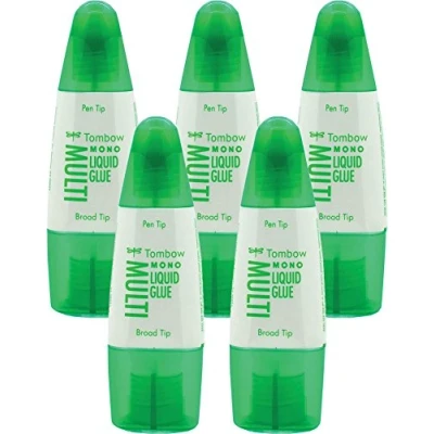 Abbildung von Tombow PT MTC Flüssigkleber, Multi Talent mit zwei Spitzen, 25 g (3er Pack, Talent)