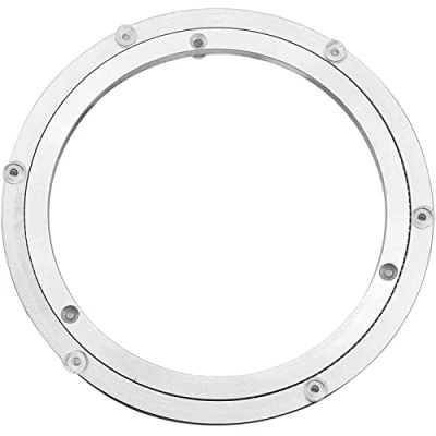Abbildung von Drehtellerlager aus Aluminiumlegierung, strapazierfähig, schwenkbar, Lazy Susan, Drehteller, runder Esstisch, Glatte Drehplatte, Hardware, 35,6 cm