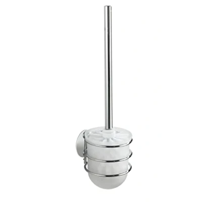 Abbildung von WENKO Turbo Loc WC Garnitur Bürstenhalter, offener Befestigen ohne Bohren, 10 x 37,5 11,5 cm, Chrom