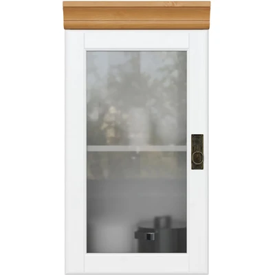 Abbildung von Home affaire Hängeschrank »Rügen«, Breite 40 cm, FSC® zertifiziertes Massivholz, Tür mit Glaseinsatz