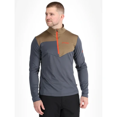 Abbildung von Maier Sports Felian Herren Pullover (Größe: 2XL/56, Braun,grau)