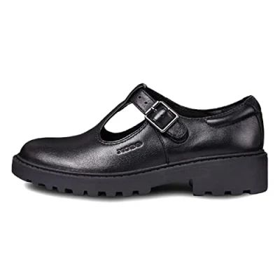 Abbildung von Geox JR Casey Riemchenballerina für Kinder, Größe: 36, Black Schuhe