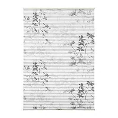 Abbildung von GARDINIA Plissee ohne Bohren, Blickdicht, Lichtdurchlässig, Einfach in der Breite kürzbar, Bella Falt Plissee, Weiß, 70 x 130 cm (BxH)