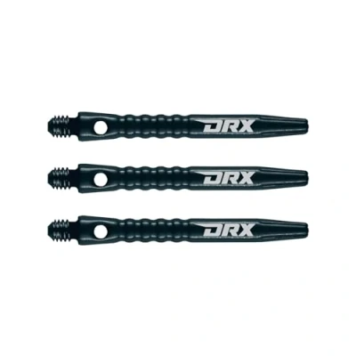 Abbildung von RED DRAGON Hip Grip Mittlere Schwarze Dartschäfte aus Aluminium (Schaft) 2 Sätze pro Packung (insgesamt 6 Stiele)