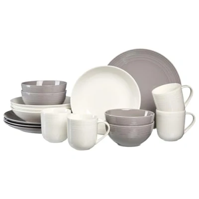 Abbildung von Ritzenhoff &amp; Breker Kombiservice Levi, 16 teilig, Grau / Weiss, 45x26x34 cm
