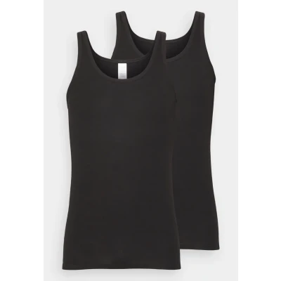 Abbildung von Schiesser 2 PACK Unterhemd/shirt, Herren, Größe: Small, Schwarz