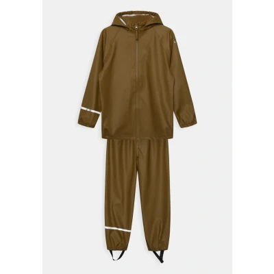 Abbildung von Celavi Rainwear SET Recycle Regenjacke / wasserabweisende Jacke für Kinder, Größe: 140, Nutria