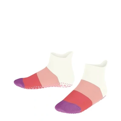 Abbildung von FALKE Unisex Kinder Stoppersocken Colour Block K Hp Baumwolle rutschhemmende Noppen 1 Paar, Weiß Off White 2041, 19/22 EU