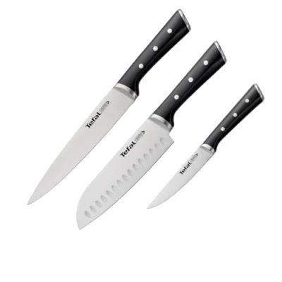 Abbildung von Tefal K232S3 Ice Force 3er Set Fleisch , Santoku und Universalmesser 20 x 18 11 cm Schwarz