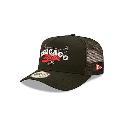 Abbildung von New Era Basketball schwarz Mesh Chicago Bulls Fanartikel Truckerkappe A Frame One Size