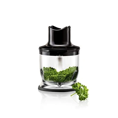 Abbildung von Braun Household Zerkleinerer Aufsatz MQ 20 Stabmixer Zubehör kompatibel mit MultiQuick EasyClick System, 350 ml, schwarz
