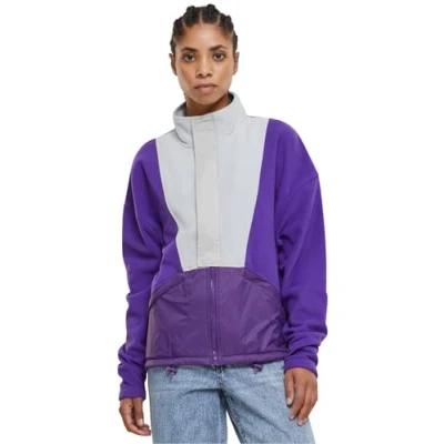 Abbildung von Urban Classics Fleecejacke, Damen, Größe: XL, Realviolet lightasphalt