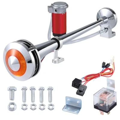 Abbildung von Rupse Hupe Luft Horn Kit, 12V Lufthorn Drucklufthorn Auto mit Kompressor, Super Laut Air Licht für PKW LKW Booten Motorrädern