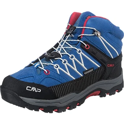 Abbildung von CMP Unisex Kinder Kids Rigel Mid Trekking Shoes Wp und Wanderschuhe, Cobalto Stone Fire, 32 EU