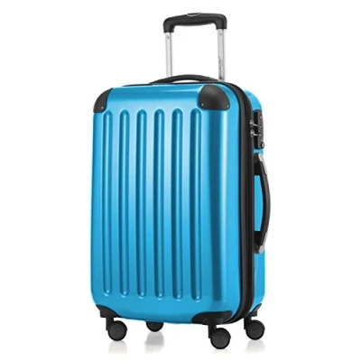Abbildung von HAUPTSTADTKOFFER Alex Handgepäck, 55 x 35 20 cm, TSA, 4 Rollen, 42 Liter, Reisekoffer, Hartschalenkoffer, Rollkoffer, Bordgepäck Koffer, erweiterbar, Cyanblau