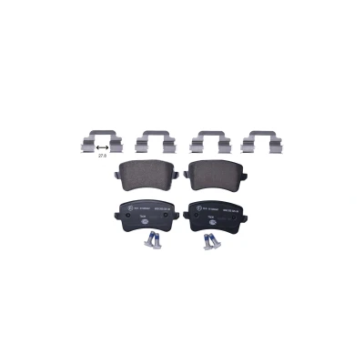 Abbildung von HELLA 8DB 355 025 381 Bremsbelagsatz nicht für Verschleißwarnanzeiger vorbereitet mit Bremssattelschrauben Zubehör AUDI: A4 B8 Avant, Q5