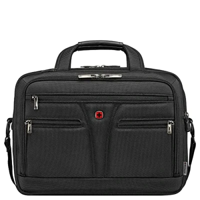 Abbildung von WENGER BC Star Aktenkoffer, Laptop Tasche zum Rollen, Notebook bis 16 Zoll, 19 l, RFID Schutz, Büro Business Uni Schule, Schwarz, 612268