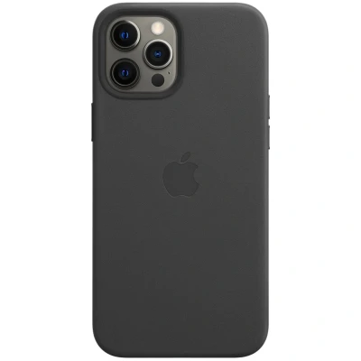 Abbildung von Apple Leather Case iPhone 12 Pro Max schwarz ✅ SB Supply MHKM3ZM/A