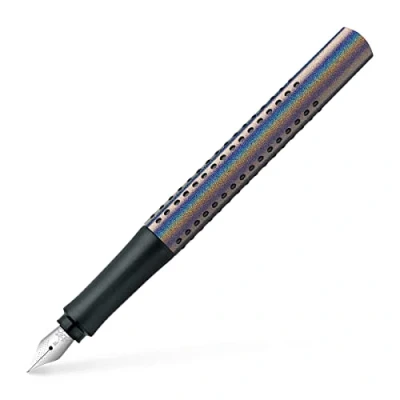 Abbildung von FABER CASTELL 140843 Füller Grip Edition Glam, Federbreite F, silver, 1 Stück