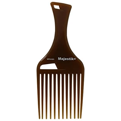 Abbildung von Afro Haarkamm mit Arganöl infundiert Breiter Zahnschwaderkamm für Typ 3A bis 4C, dickes und lockiges Haar in Braun