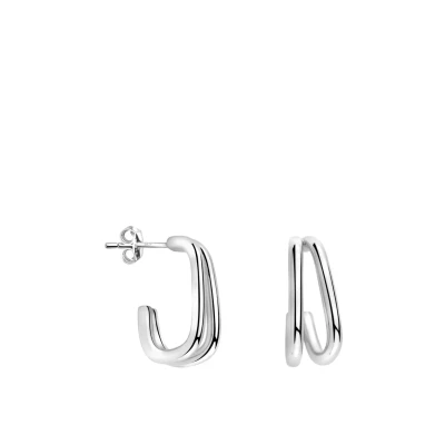 Abbildung von Sofia Milani Steck Doubled Ohrringe, Damen, Größe: One Size, Silver