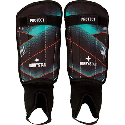 Abbildung von DERBYSTAR Unisex Jugend Protect Schienbeinschoner, Tuerkis schwarz rot, XXS