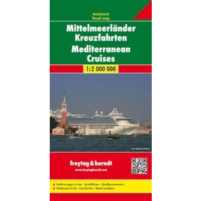 Abbildung von Mittelmeerländer Kreuzfahrten, Autokarte 1:2.000.000: Klimatabellen. Fähren. Entfernungen in km. Häfen (freytag &amp; berndt Auto + Freizeitkarten)