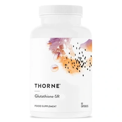 Abbildung von Thorne Glutathion SR Nahrungsergänzungsmittel mit verzögerter Wirkstofffreisetzung und Antioxidantien zur Unterstützung der Gesundheit von Leber, Gehirn, Herz, Lunge Augen 60 Kapseln