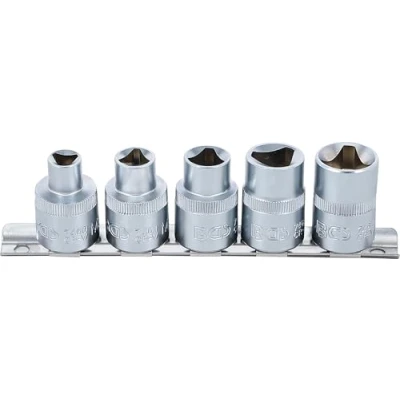 Abbildung von BGS 8608 Dreikant Einsatz Satz M5 M12 (8 16,5 mm) 5 tlg.